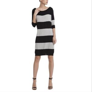 ATM Anthony Thomas Melillo Rugby Stripe 3/4 sleeve sweater dress size M
